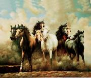 unknow artist Horses 046 oil on canvas